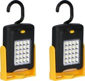 Set van twee mini looplampen op batterijen - Draadloos - Incl. ophanghaak en magneet