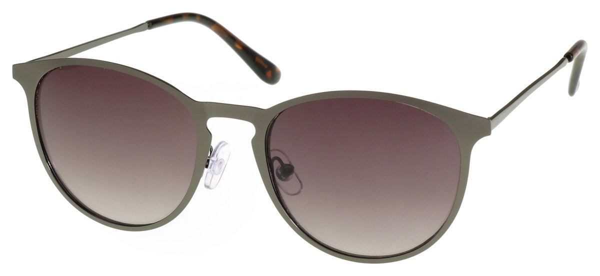 Hidzo Volwassen Cat-eye Zonnebril Zwart - UV 400 - Grijze Glazen - Inclusief Brillenkoker
