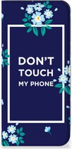 Telefoontasje Xiaomi Redmi Note 11/11S Smartphone Hoesje Flowers Blue Don't Touch My Phone