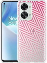 OnePlus Nord 2T Hoesje Wavy Pink - Designed by Cazy