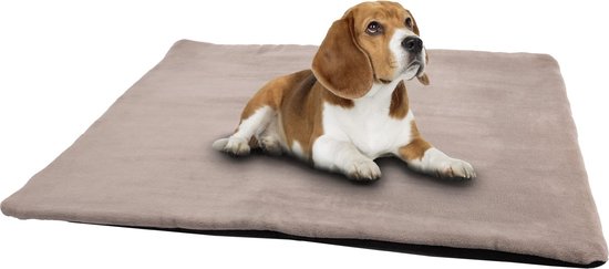 TrendPet Harmony 4cm gefütterte Hundedecke, Katzendecke, Liegedecke für Hunde und Katzen (Anthrazit, 50x35cm