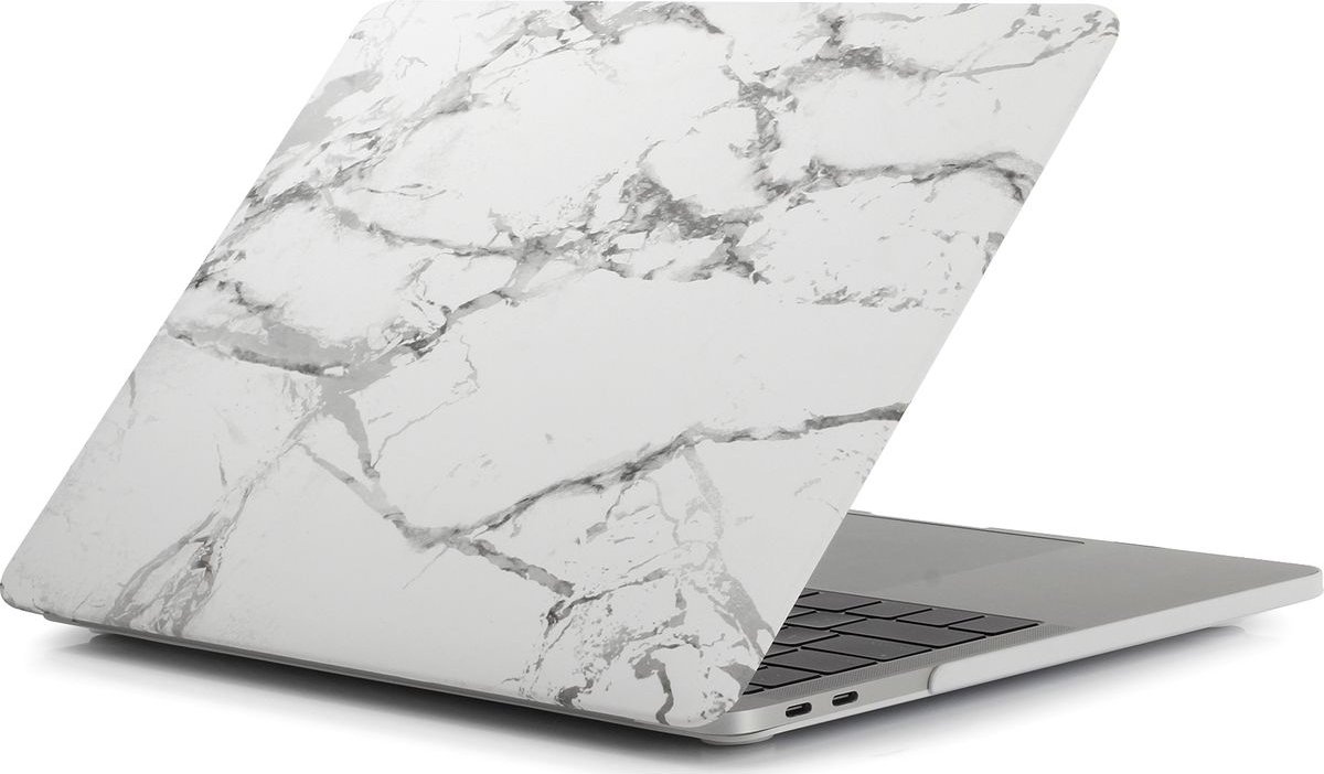 Mobigear Laptophoes geschikt voor Apple MacBook Pro 14 Inch (2021-2024) Hoes Hardshell Laptopcover MacBook Case | Mobigear Marble - Wit - Model A2442 / A2779 / A2918 / A2992 / A3401