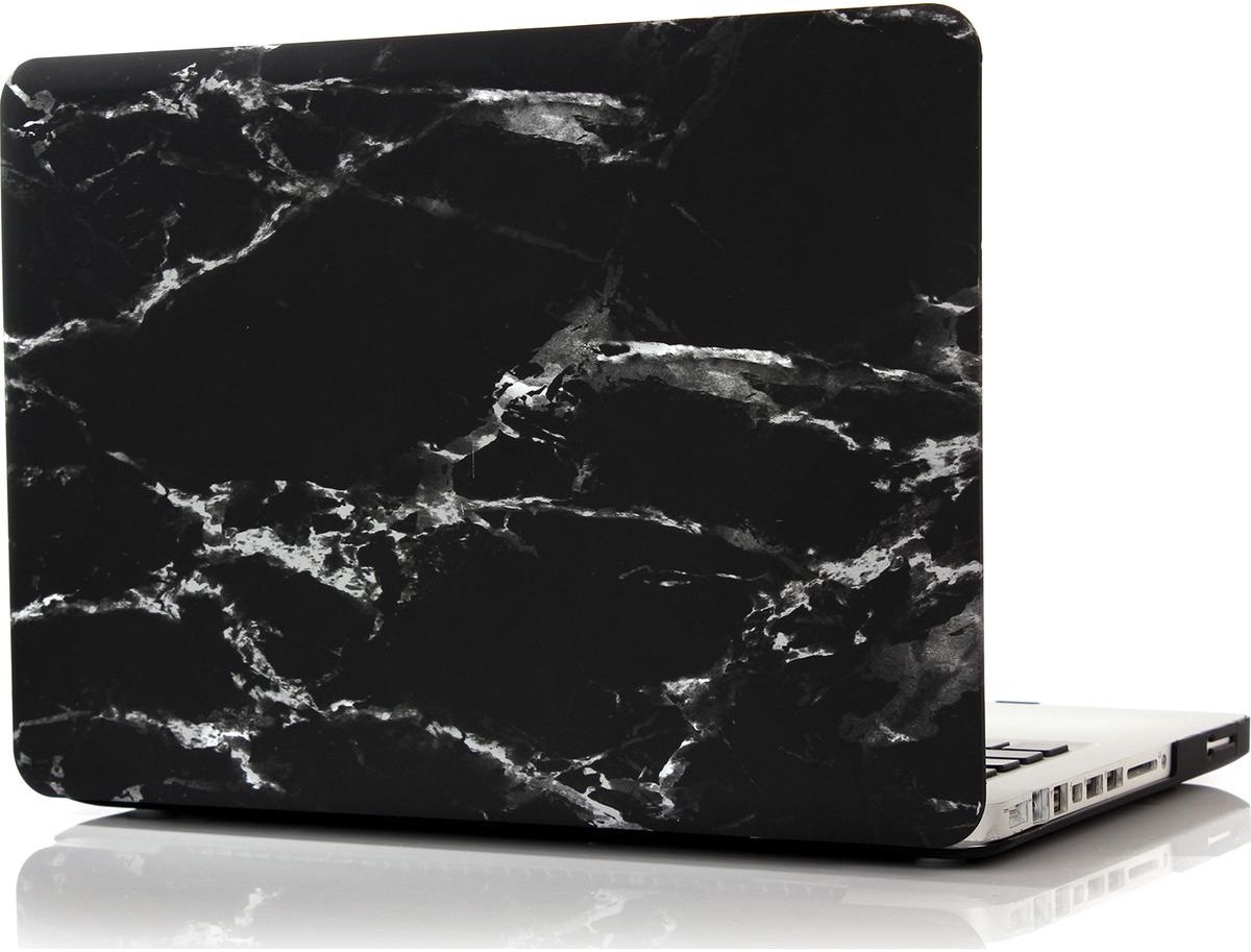 Mobigear Laptophoes geschikt voor Apple MacBook Pro 13 Inch (2008-2012) Hoes Hardshell Laptopcover MacBook Case | Mobigear Marble - Zwart - Model A1278