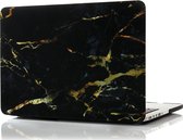 Mobigear Laptophoes geschikt voor Apple MacBook Pro 13 Inch (2012-2015) Hoes Hardshell Laptopcover MacBook Case | Mobigear Marble - Zwart / Bruin - Model A1425 / A1502