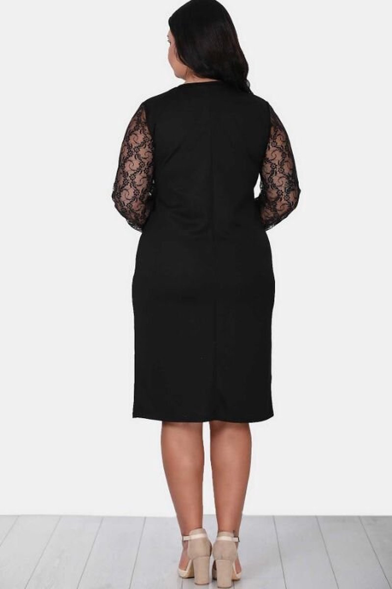 HASVELBlack Kneelength dress plus size dress Size XXL Prom Dress