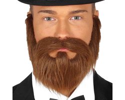 Fiestas Guirca Baard En Snor Heren Synthetisch Bruin