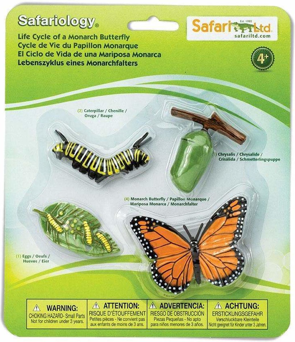 Speelfiguren Levenscyclus Monarchvlinder - Safari Ltd 4 stuks