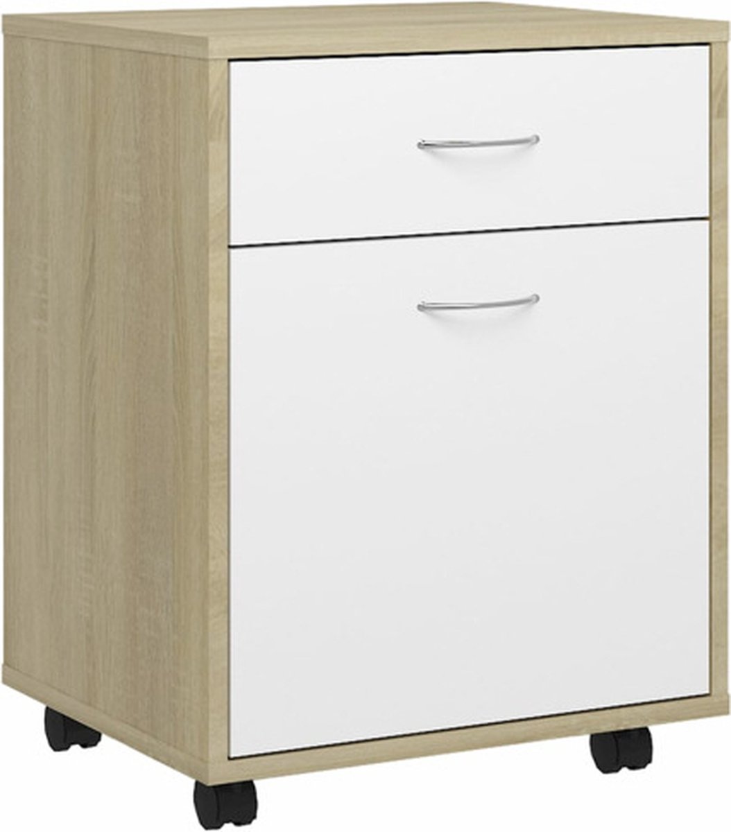 Rolkast 45x38x54 cm bewerkt hout grijs sonoma eiken kopen? | .nl