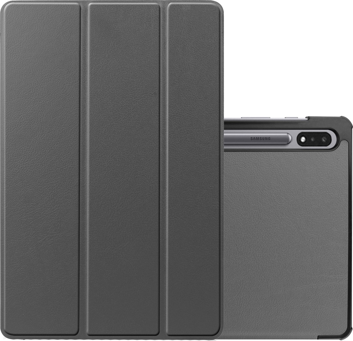 Hoesje Geschikt voor Samsung Galaxy Tab S8 Ultra Hoesje Case Hard Cover Hoes Book Case - Grijs
