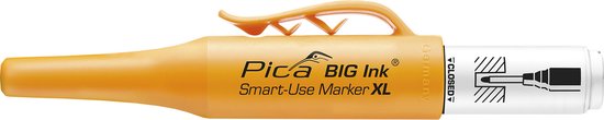 Oranje Pica BIG Ink Smart-Use Marker XL dop met clip.