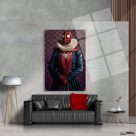 Luxe Plexiglas Schilderij Spiderman Gucci| 40x60 | Woonkamer | Slaapkamer | Kantoor | Muziek | Design | Art | Modern | ** 5MM DIK**
