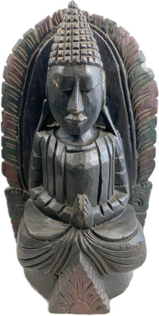 Handgemaakt houten beeld / Houten figuur / Indonesische Buddha