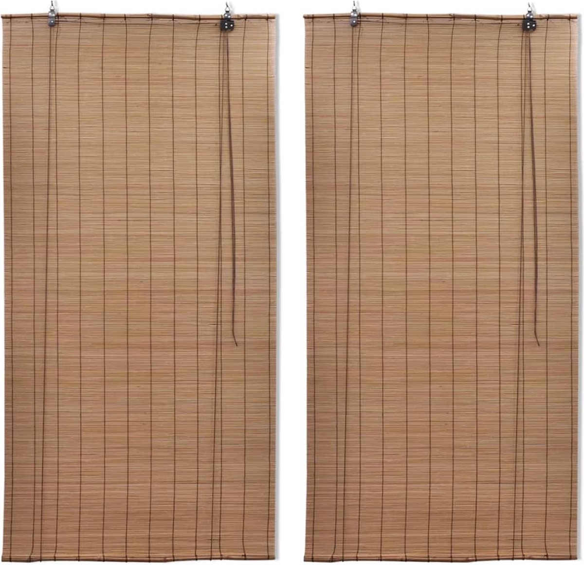 VidaLife Rolgordijnen 2 st 120x220 cm bamboe bruin