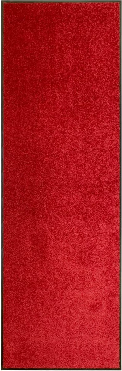 VidaLife Deurmat wasbaar 60x180 cm rood