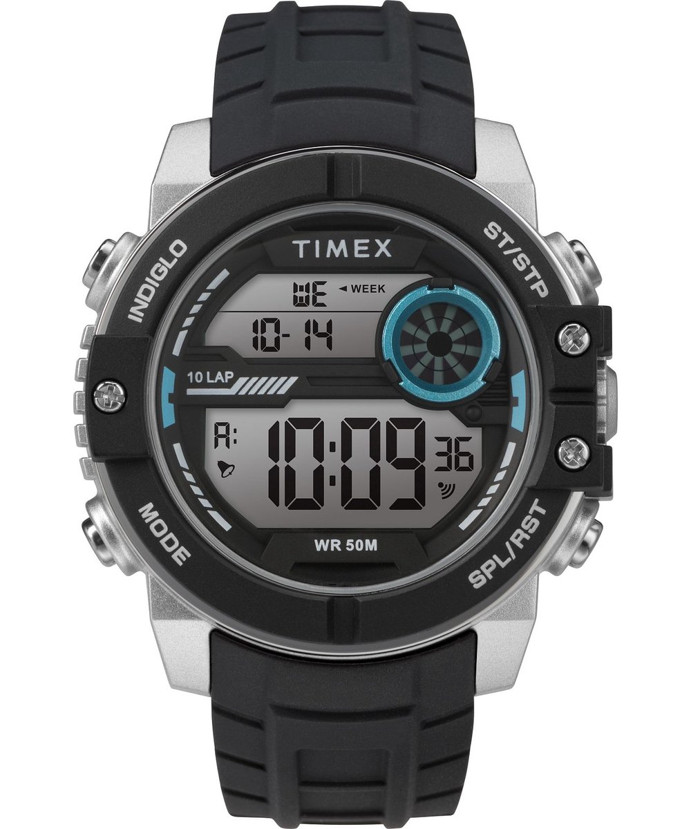 Timex Sphere TW5M34600 Horloge - Rubber - Zwart - Ø 45 mm