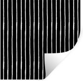 Muurstickers - Sticker Folie - Strepen - Zwart - Design - Wit - 30x30 cm - Plakfolie - Muurstickers Kinderkamer - Zelfklevend Behang - Zelfklevend behangpapier - Stickerfolie