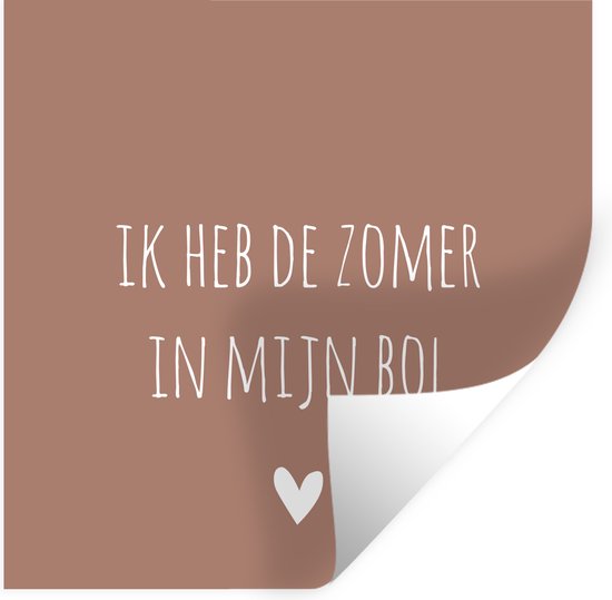 Stickers muraux - Film autocollant - Dictons - J'ai l'été dans ma tête - Citations - André Hazes - 50x50 cm - Film adhésif - Stickers muraux Chambre d'enfant - Papier peint autocollant - Papier peint autocollant - Film autocollant