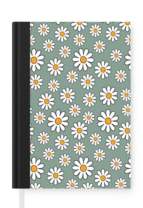 Carnet - Cahier d'écriture - Motifs - Vintage - Fleurs - Marguerite - Carnet - Format A5 - Bloc-notes - Cadeaux Sinterklaas - Cadeaux pour enfants - Cadeaux chaussures - Petits cadeaux
