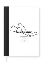 Notitieboek - Schrijfboek - F1 - Rusland - Circuit - Notitieboekje klein - A5 formaat - Schrijfblok - Cadeau voor man