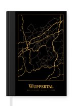 Notitieboek - Schrijfboek - Kaart - Wuppertal - Goud - Zwart - Notitieboekje klein - A5 formaat - Schrijfblok