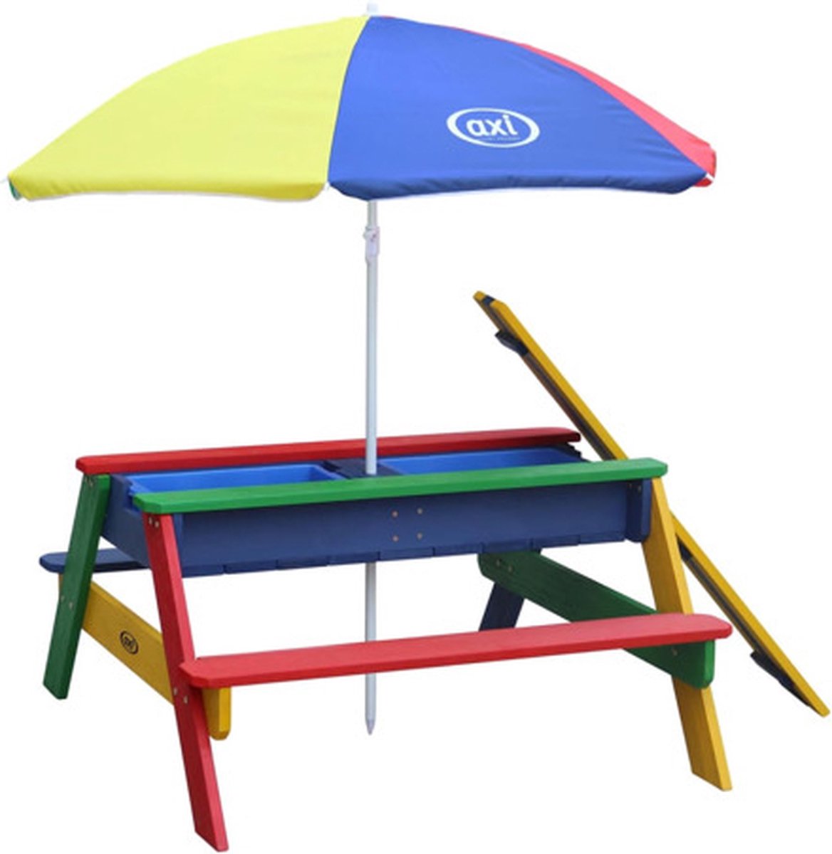 AXI Nick Zand & Water Picknicktafel in Regenboog kleuren - Verstelbare Parasol - FSC hout - Picknick tafel voor kinderen van hout — afbeelding 15