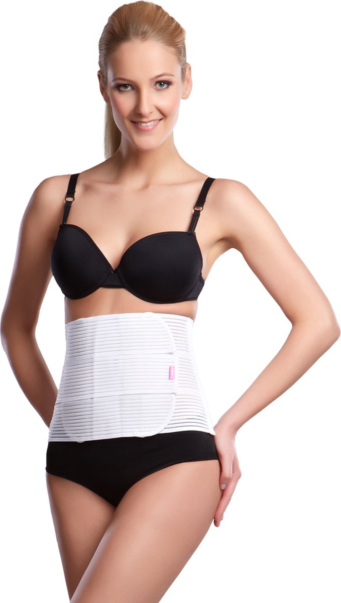 Goedkoopste KP Special 23cm S wit – buikband voor gebruik na plastische chirurgie in de buik, zoals een buikwandcorrectie, DIEP-flap, herniaoperaties of liposuctie van de buik
