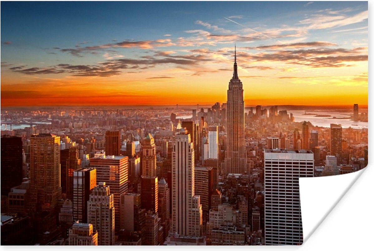 Poster Skyline - New York - Zon - 60x40 cm