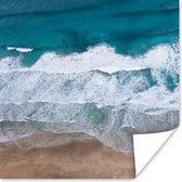 Poster Strand - Zee - Water - Blauw - 30x30 cm