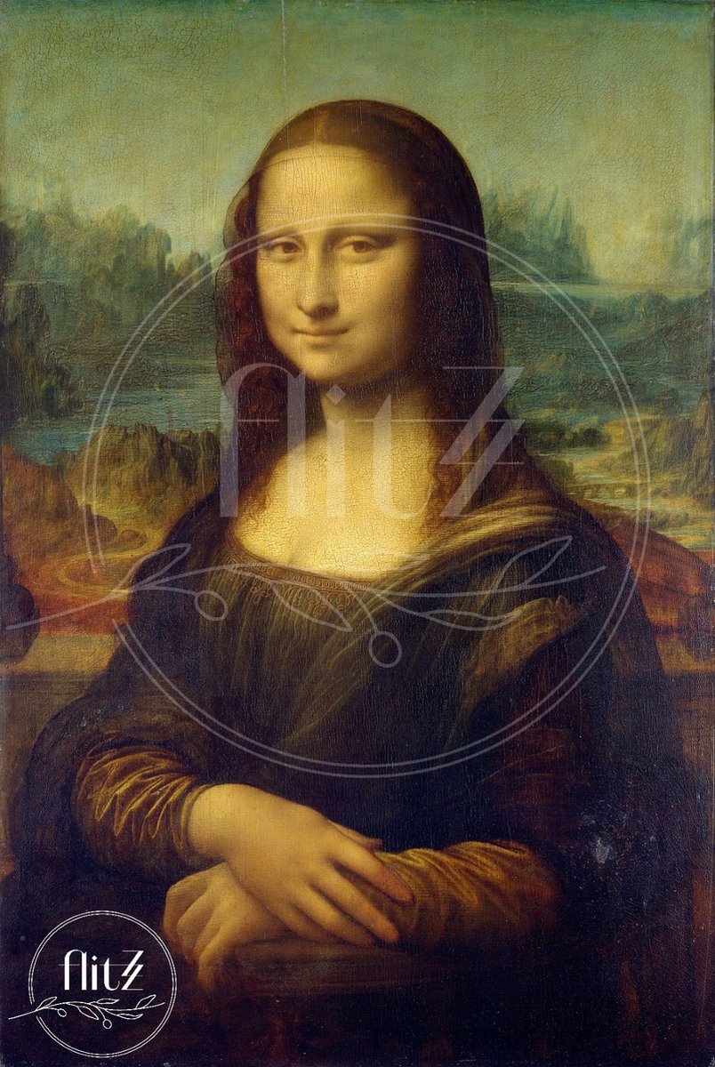 100% Nederlandse Productie! │ Flitzz Diamond Painting │ Mona Lisa van Leonardo da Vinci │ Formaat 80 x 120 cm │ Diamond Painting Pakket Volwassen │ Volledige bedekking │ Vierkant │ Full │ 77 kleuren