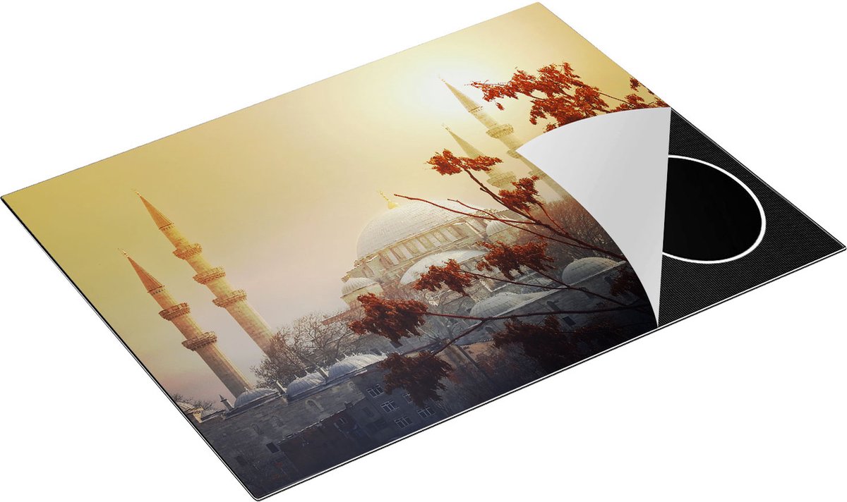 Chefcare Inductie Beschermer Suleymaniye Moskee in Istanbul - 77x59 cm - Afdekplaat Inductie - Kookplaat Beschermer - Inductie Mat