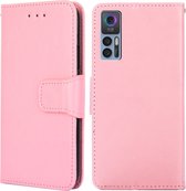 Mobigear Telefoonhoesje geschikt voor TCL 30 Hoesje | Mobigear Wallet Bookcase Portemonnee | Pasjeshouder voor 3 Pasjes | Telefoonhoesje voor Pinpas / OV Kaart / Rijbewijs - Roze