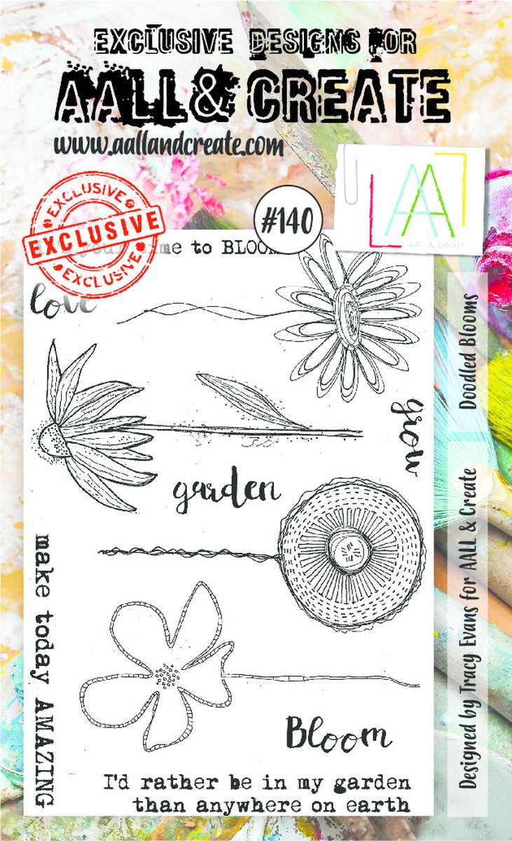 Clear Stamp Set A6 Doodled Blooms (AALL-TP-140)