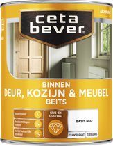 CetaBever Binnenbeits - Deur, Kozijn & Meubel - Transparant Zijdeglans - Lei - 1 liter