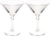 2x stuks onbreekbaar martini glas transparant kunststof 20 cl/200 ml - Onbreekbare cocktailglazen