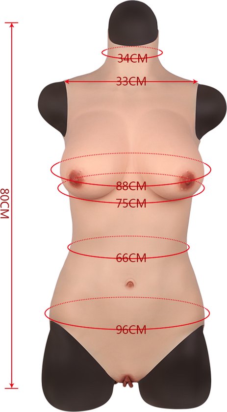 Body Intégral En Silicone Avec Seins C-G Cup - Pour Crossdressing, Neuf Avec étiquettes
