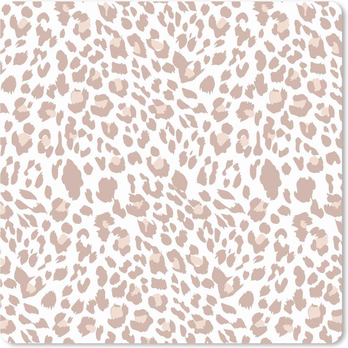 Muismat XXL 50x50 cm - Bureau onderlegger - Bureau mat Dierenprint - Panter - Pastel - Bureaumat - Gaming mousepad xl - Bureaulegger groot - Computer deskmat