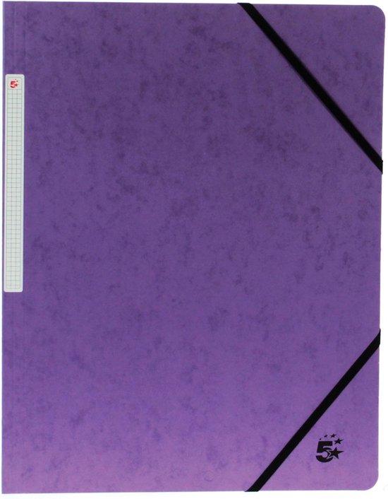 Q-CONNECT elastomap, A4, 3 kleppen en elastieken, karton, rood