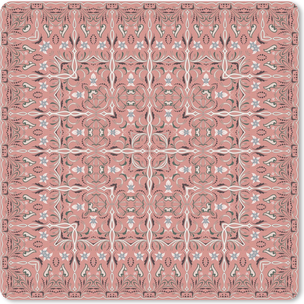 Muismat XXL 50x50 cm - Bureau onderlegger - Bureau mat Patronen - Vloerkleed - Roze - Bureaumat - Gaming mousepad xl - Bureaulegger groot - Computer deskmat