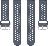Siliconen bandje - geschikt voor Huawei Watch GT 2 42 mm / GT 3 42 mm / GT 3 Active 42 mm / GT 3 Pro 43 mm / GT 3 Elegant - blauwgrijs