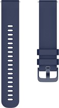 Siliconen bandje - geschikt voor Huawei Watch GT 2 42 mm / GT 3 42 mm / GT 3 Active 42 mm / GT 3 Pro 43 mm / GT 3 Elegant - donkerblauw