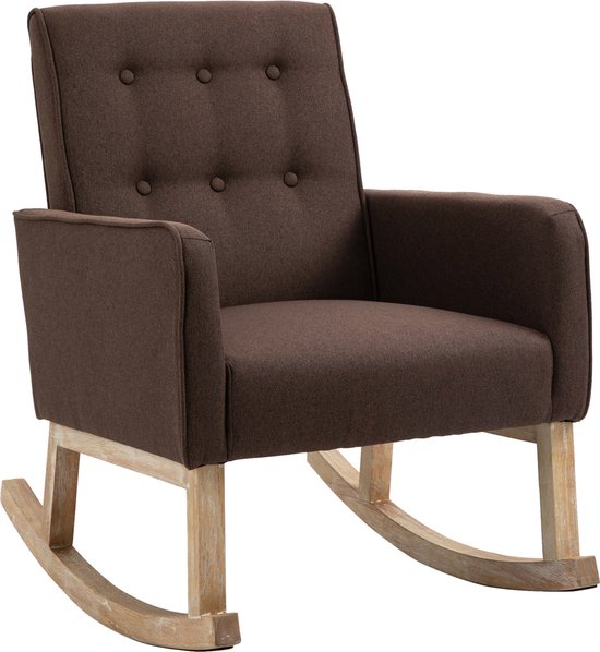 CLP Brevik Rocking chair - Tissu marron