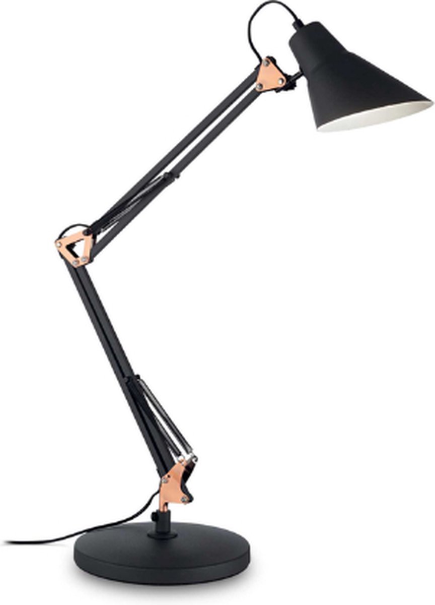 Ideal Lux - Sally - Tafellamp - Metaal - E27 - Zwart - Voor binnen - Lampen - Woonkamer - Eetkamer - Keuken