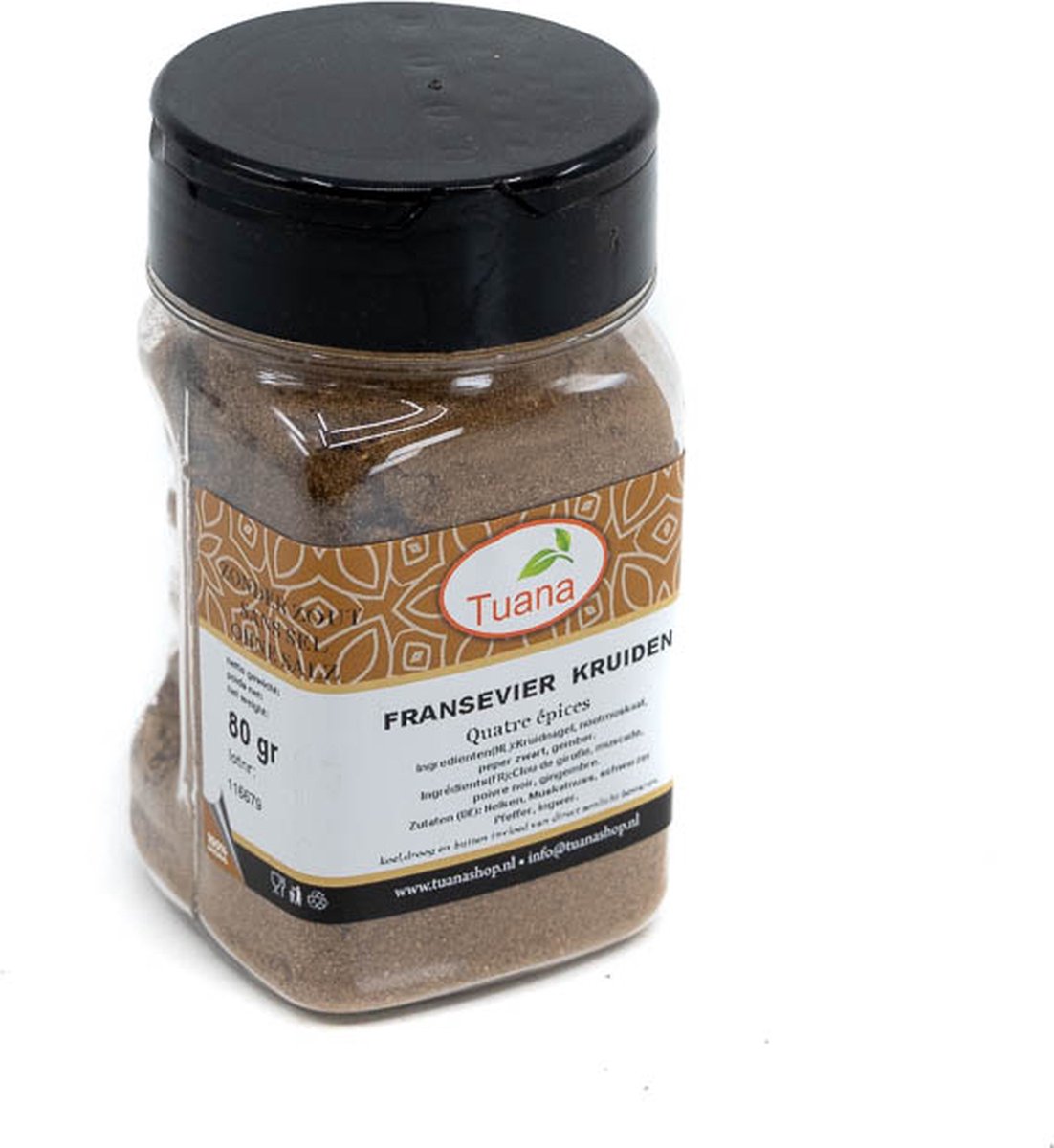 Goedkoopste Tuana Kruiden - Franse Vier Kruiden - Bakje 50 Gram - Kruiden Zonder Zout - KP0076