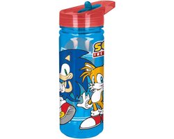Sonic the Hedgehog Tritan Drinkfles - 580 ml – Vaatwasserbestendig & BPA-vrij - Drinkfles voor kinderen – Transparant blauw/Rood