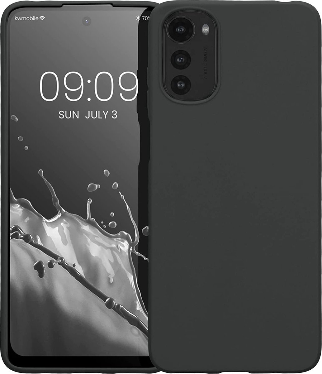 Casemania Hoesje Geschikt voor Motorola Moto E32 & E32S Zwart - Siliconen Back Cover