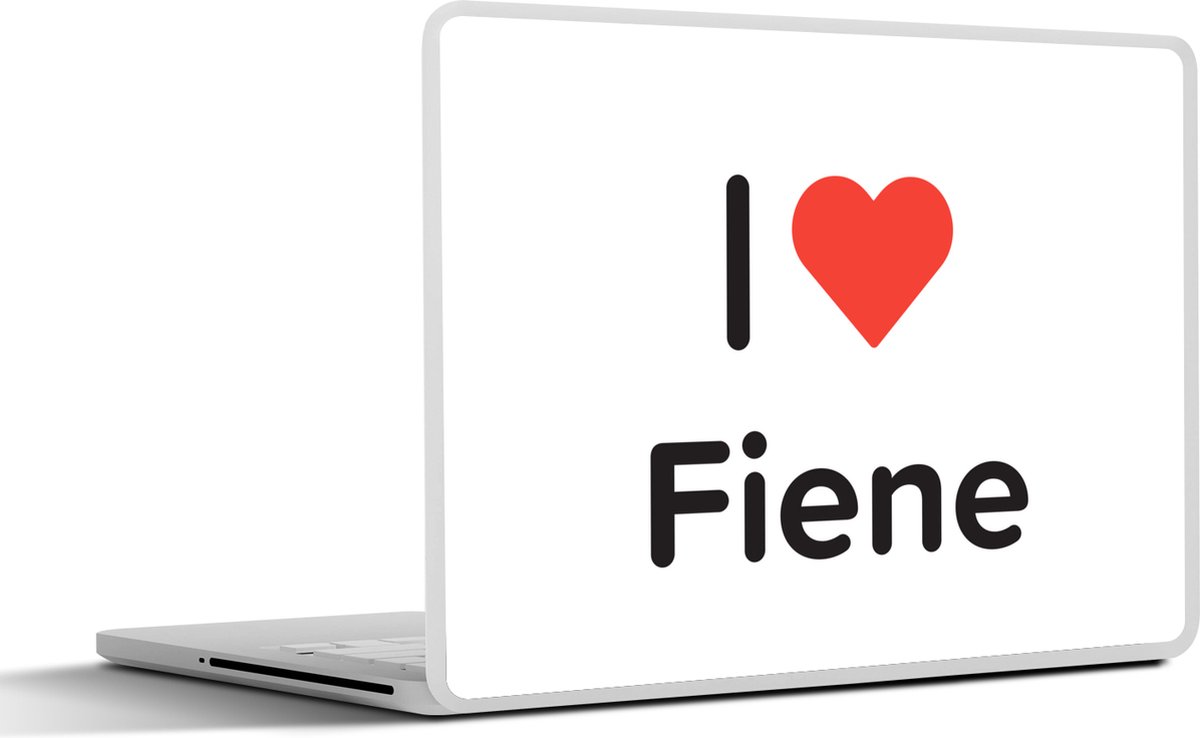 Laptop sticker - 15.6 inch - I love - Fiene - Meisje - 36x27,5cm - Laptopstickers - Laptop skin - Cover