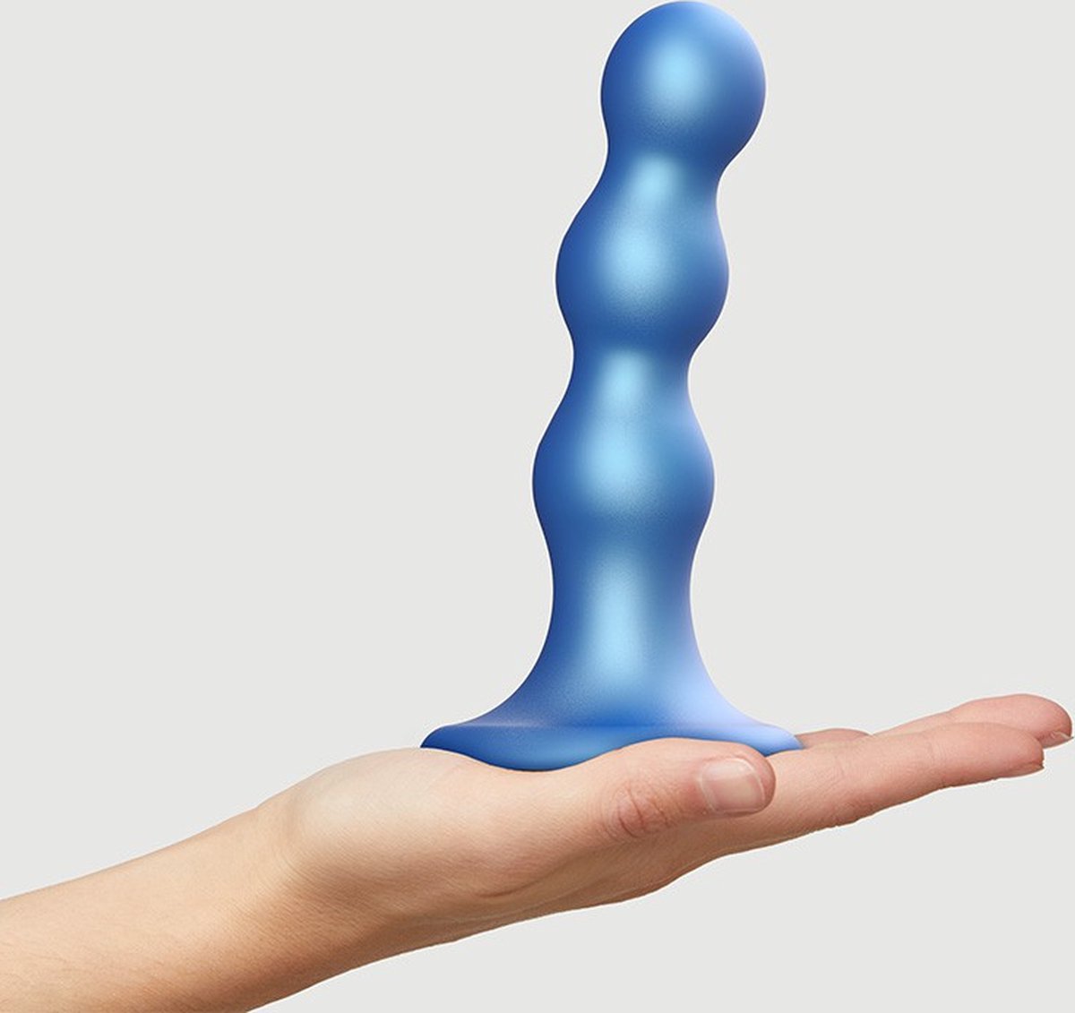 Goedkoopste Strap-On-Me - Dildo Plug Balls Metallic Blue M