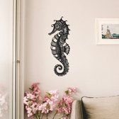 BT Home - Geometrische Wanddecoratie - wandecoratie woonkamer - Zeepaardje - 55x20 - Dieren - Hout - Wall Art - Muurdecoratie - Woonkamer Natuurlijk - Wanddecoratie Industrieel - Cadeau Idee