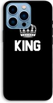 Case Company® - Hoesje geschikt voor iPhone 13 Pro Max hoesje - King zwart - Biologisch Afbreekbaar Telefoonhoesje - Bescherming alle Kanten en Schermrand