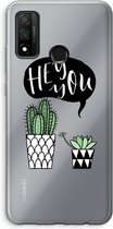 Case Company® - Hoesje geschikt voor Huawei P Smart (2020) hoesje - Hey you cactus - Soft Cover Telefoonhoesje - Bescherming aan alle Kanten en Schermrand